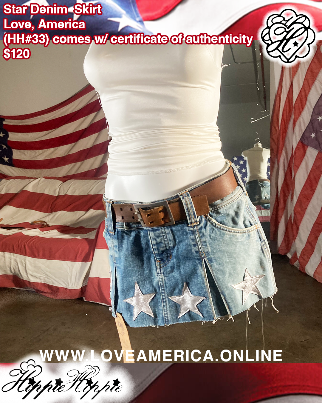 Star Denim Skirt (๐๐#33)