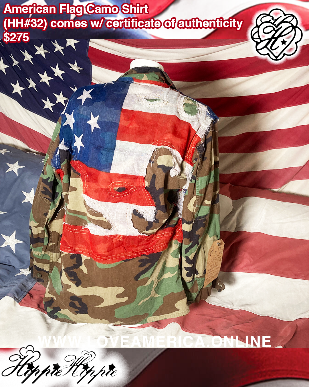 American Flag Camo Shirt (๐๐#32)