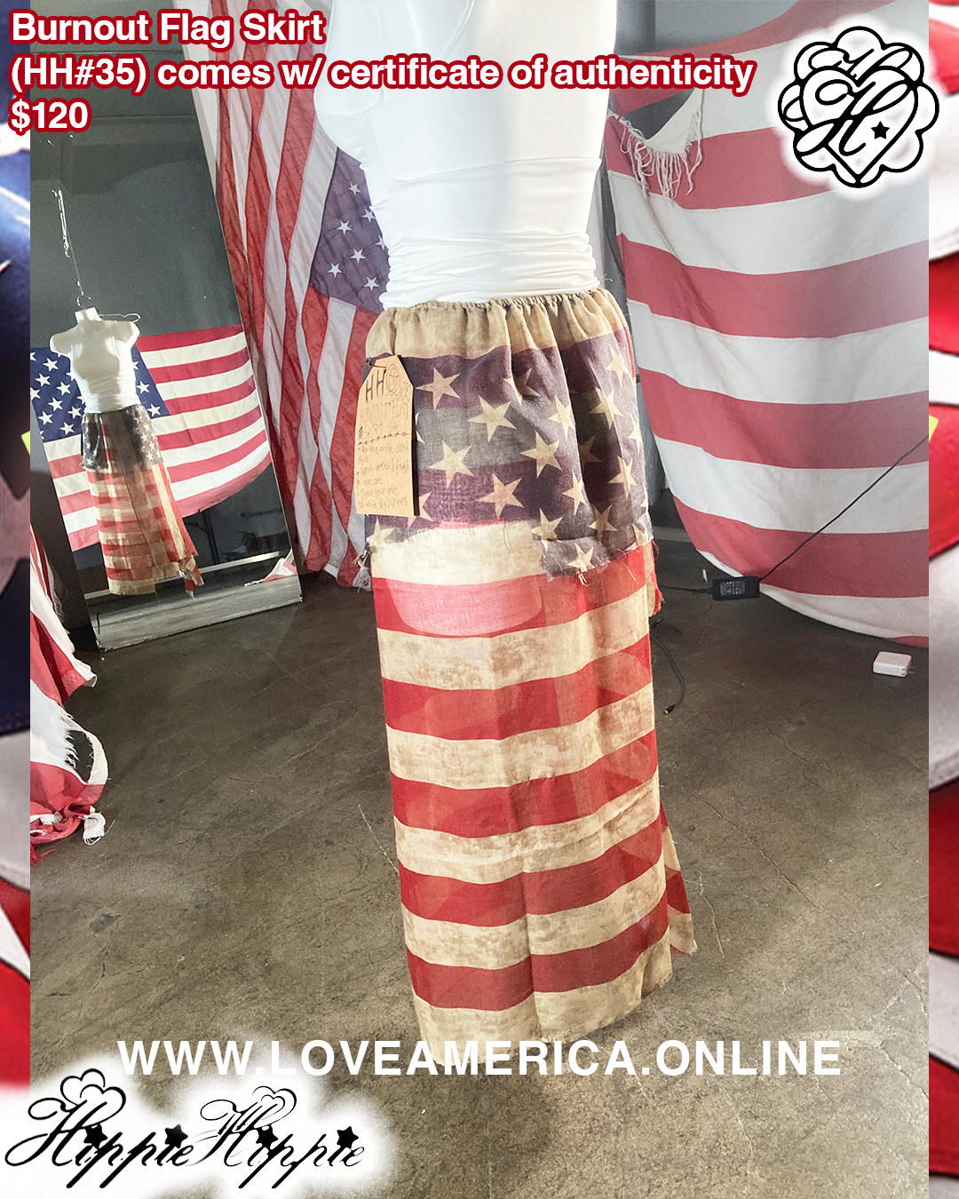 Burnout Flag Skirt (๐๐#35)