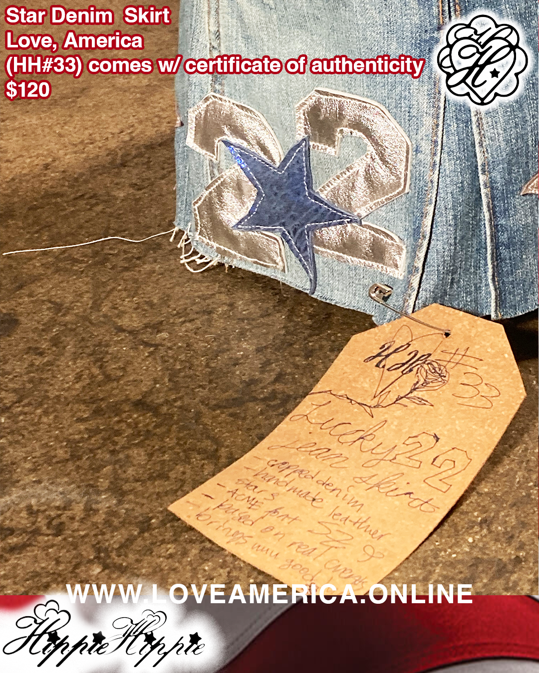 Star Denim Skirt (๐๐#33)