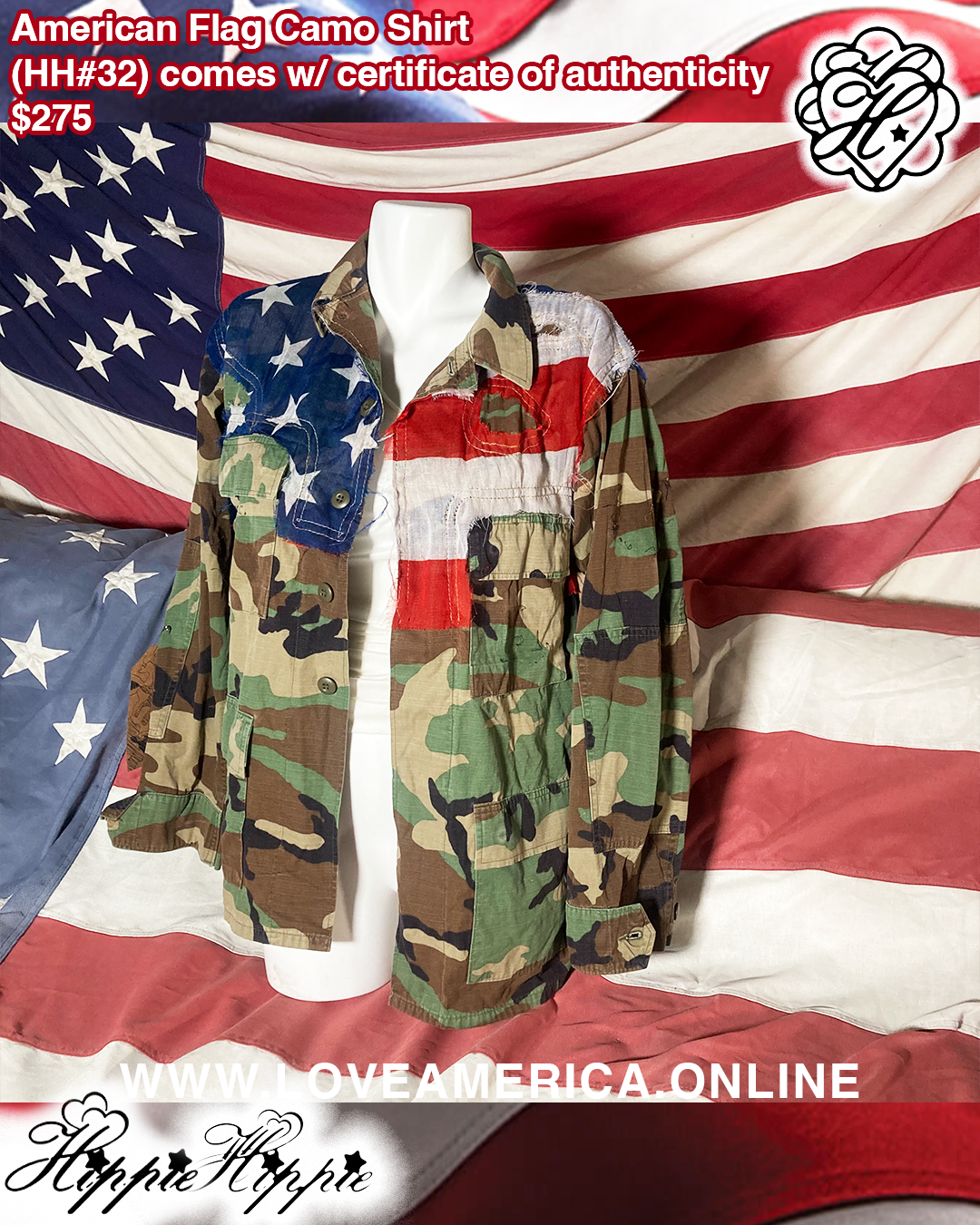 American Flag Camo Shirt (๐๐#32)