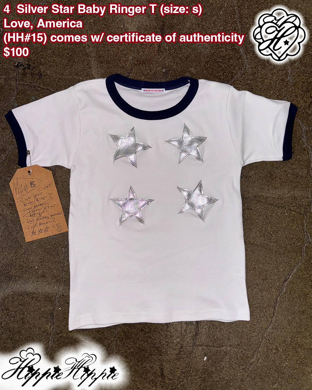 4 Silver Stars Baby Ringer T ( ๐๐#15)