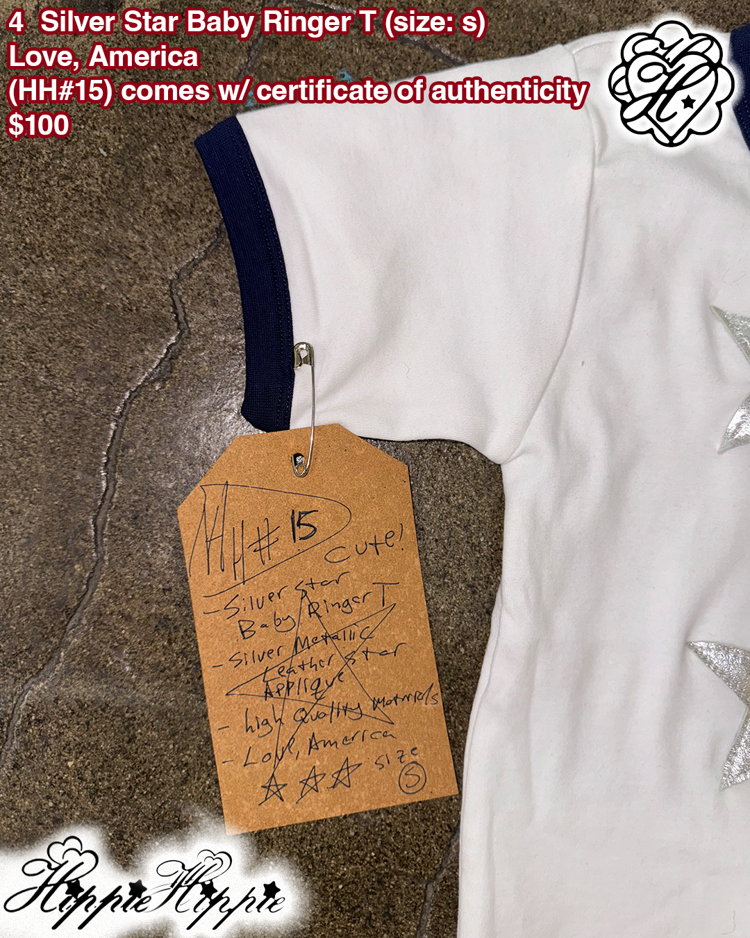 4 Silver Stars Baby Ringer T ( ๐๐#15)