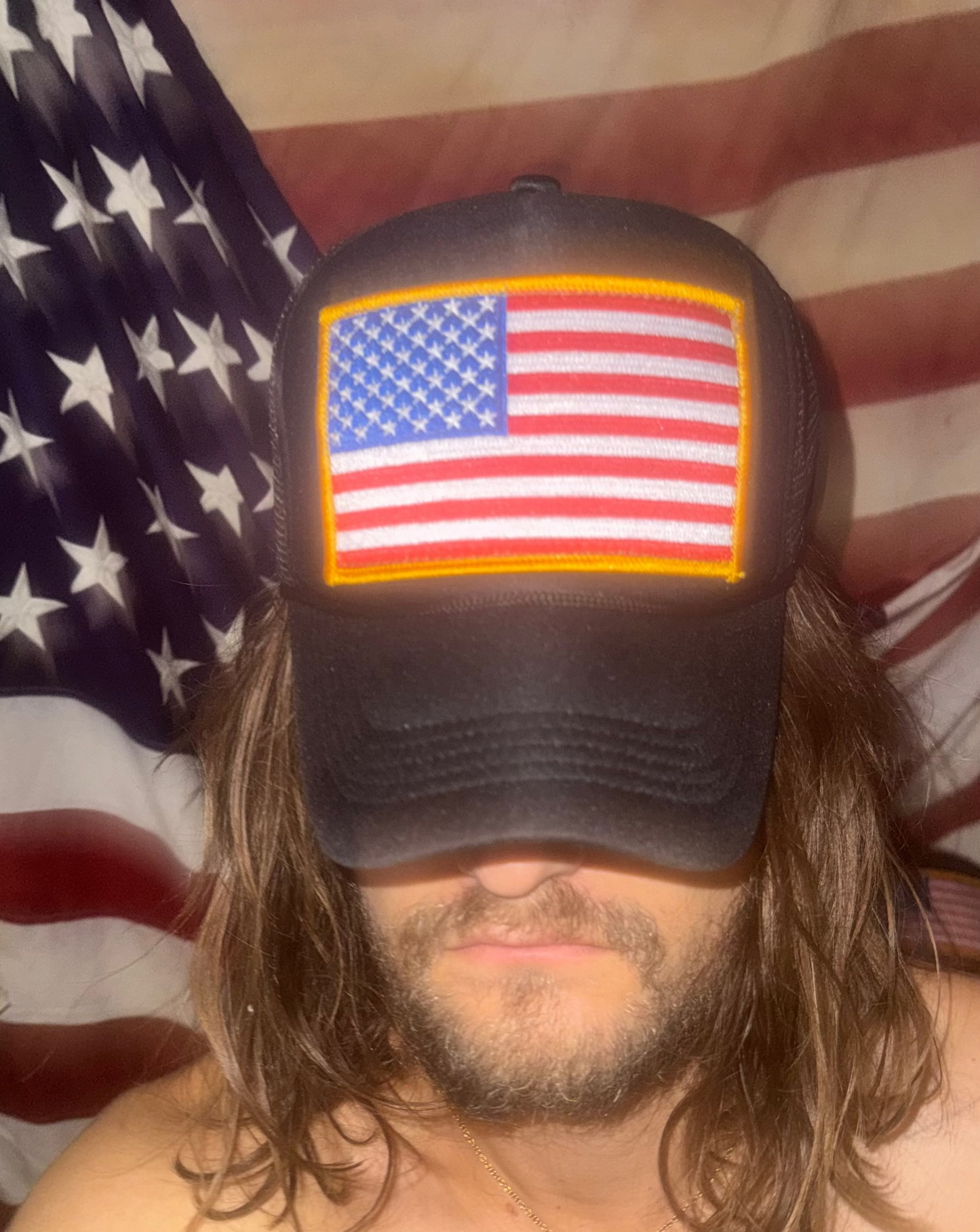 USA Flag Trucker