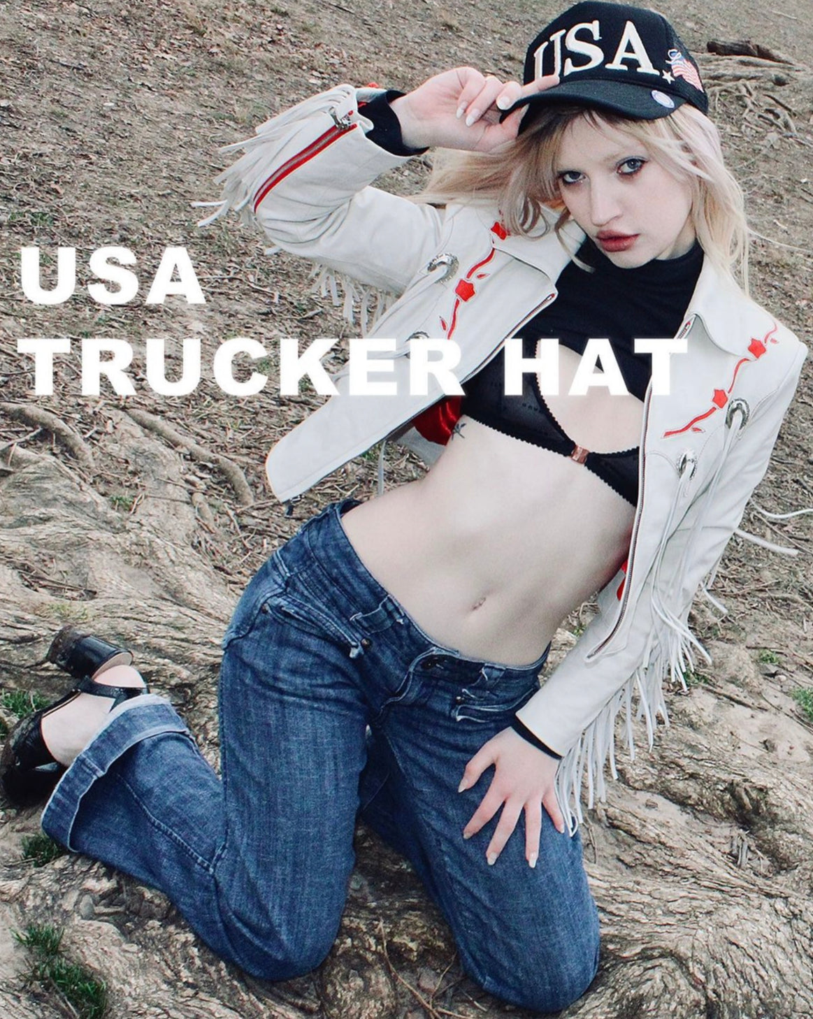 BLACK ๐๐๐ TRUCKER HAT