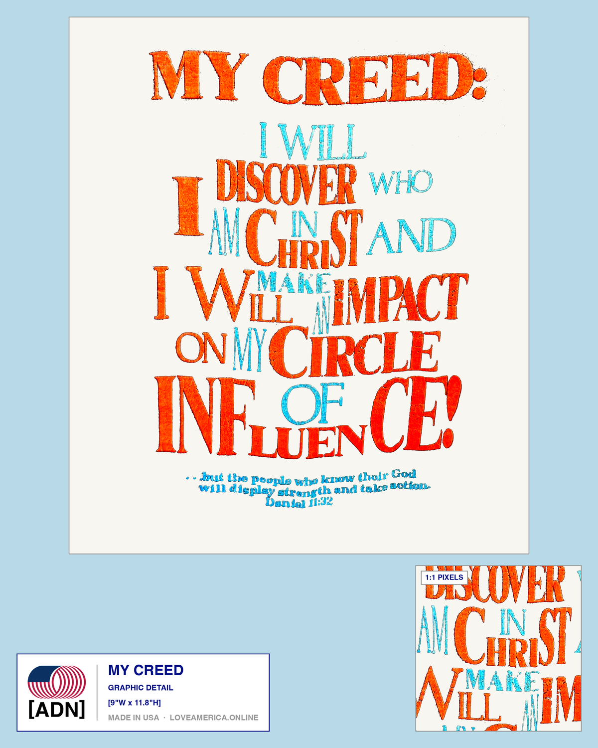 My Creed — graphic detail