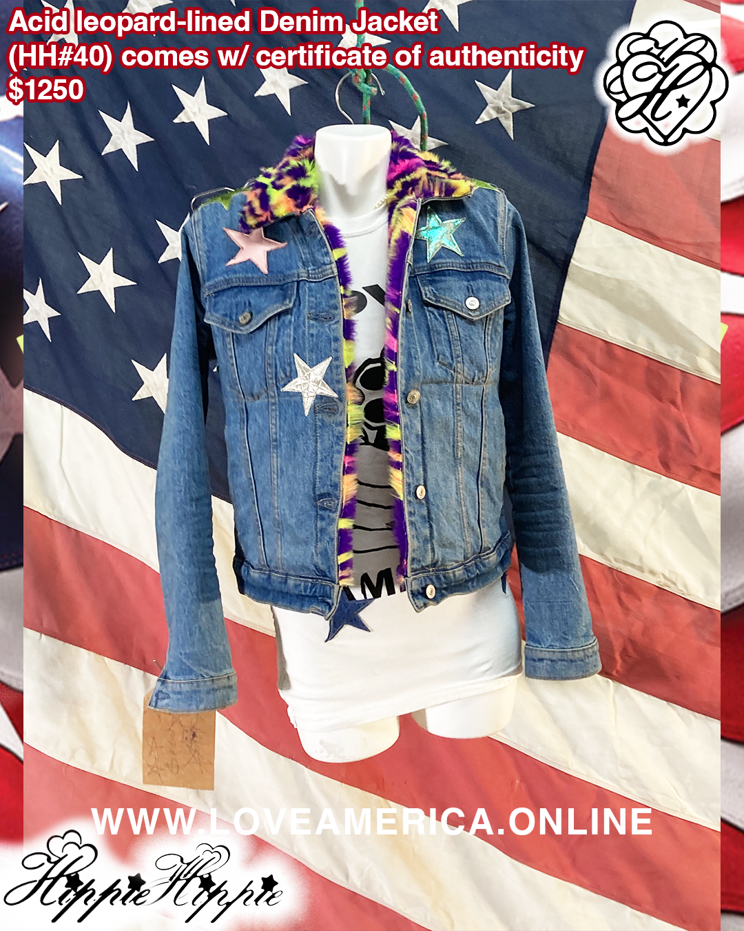 Acid Leopard Denim Jacket (𝓗𝓗#40)