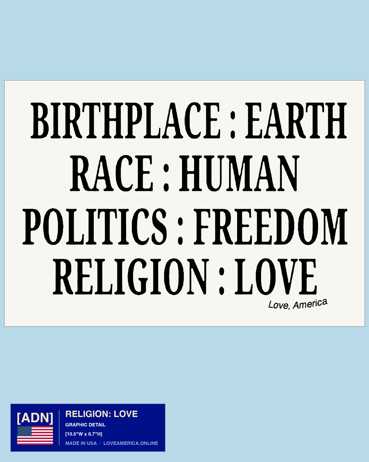 Religion: Love — graphic detail