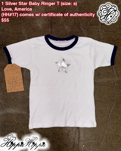 1 Silver Star Ringer Baby T ( 𝓗𝓗#17)