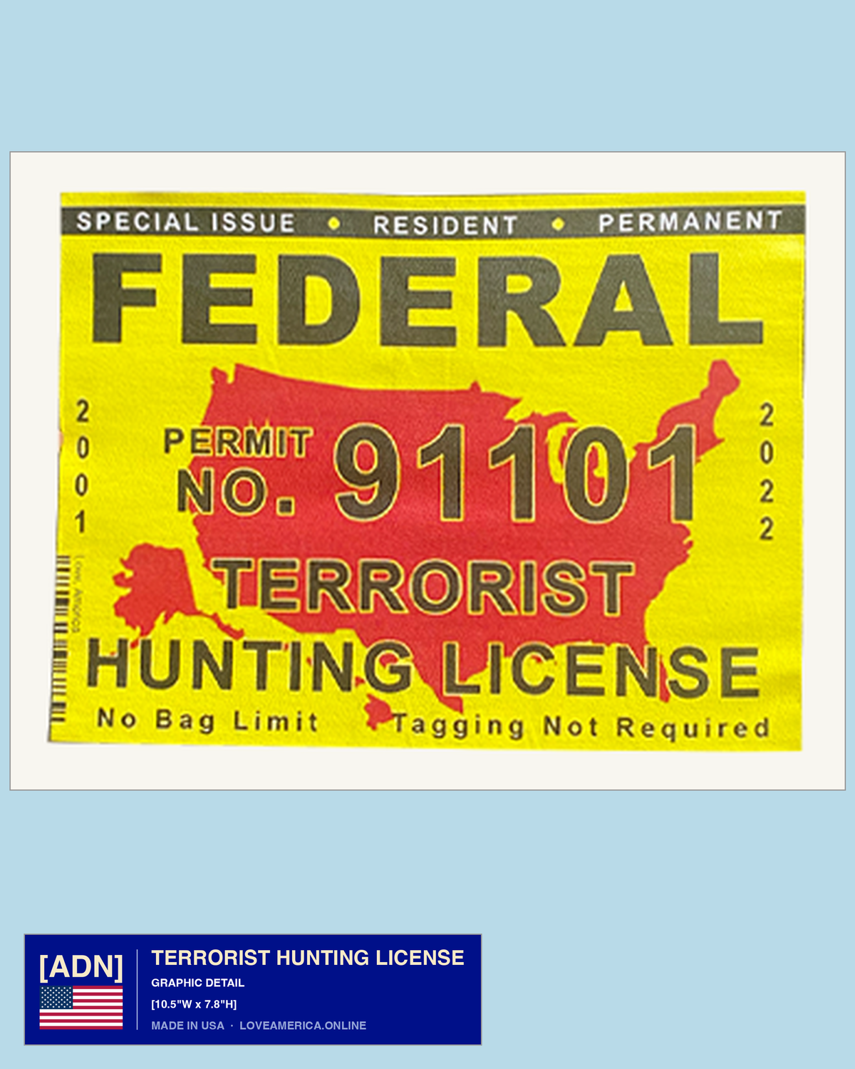Terrorist Hunting License — graphic detail