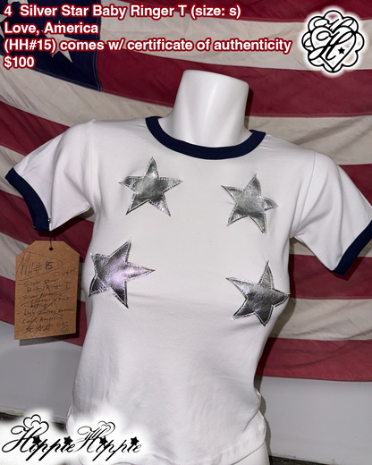 4 Silver Stars Baby Ringer T ( 𝓗𝓗#15)