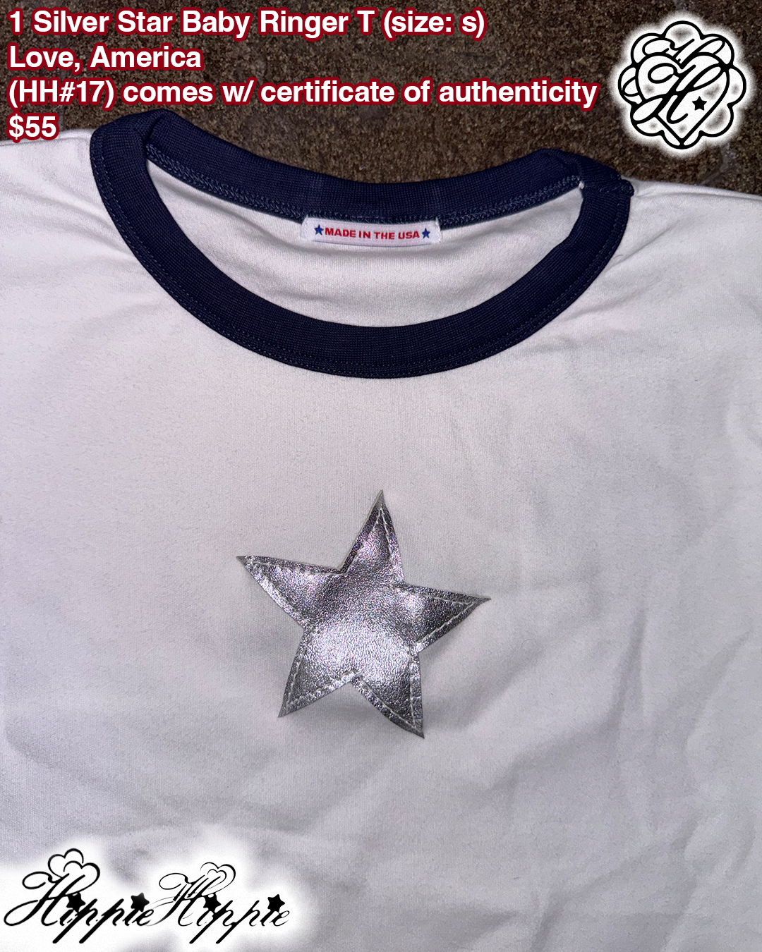 1 Silver Star Ringer Baby T ( 𝓗𝓗#17)