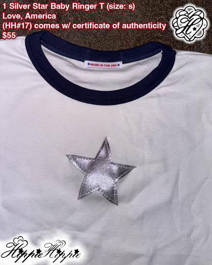 1 Silver Star Ringer Baby T ( 𝓗𝓗#17)