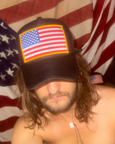 USA Flag Trucker