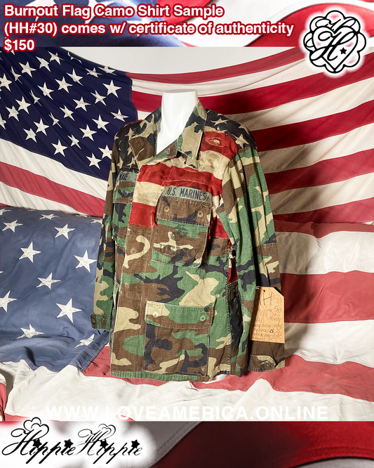 Burnout Flag Camo Shirt Sample (𝓗𝓗#30)