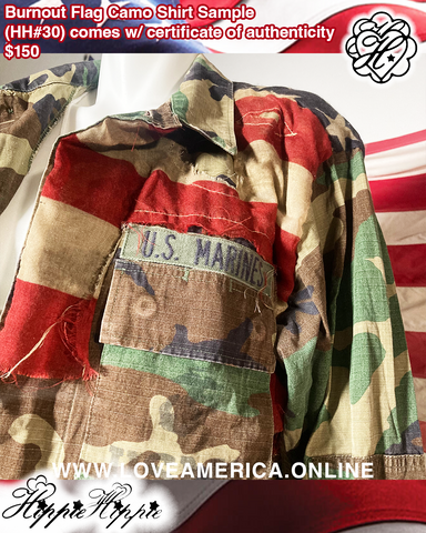 Burnout Flag Camo Shirt Sample (𝓗𝓗#30)