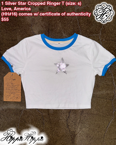 1 Silver Star Cropped Ringer T ( 𝓗𝓗#16)